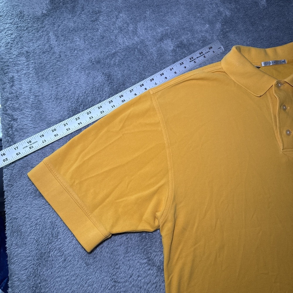 West Virginia University Men's XL Cutter & Buck Short Sleeve Yellow Polo Shirt - Picture 8 of 16
